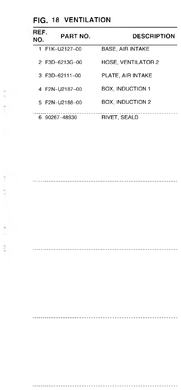 Yamaha VX700-S(F3D7_6DUD_6DU1 VENTILATION parts diagram
